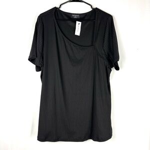 Lane Bryant Size 22/24 Black Dress Blouse